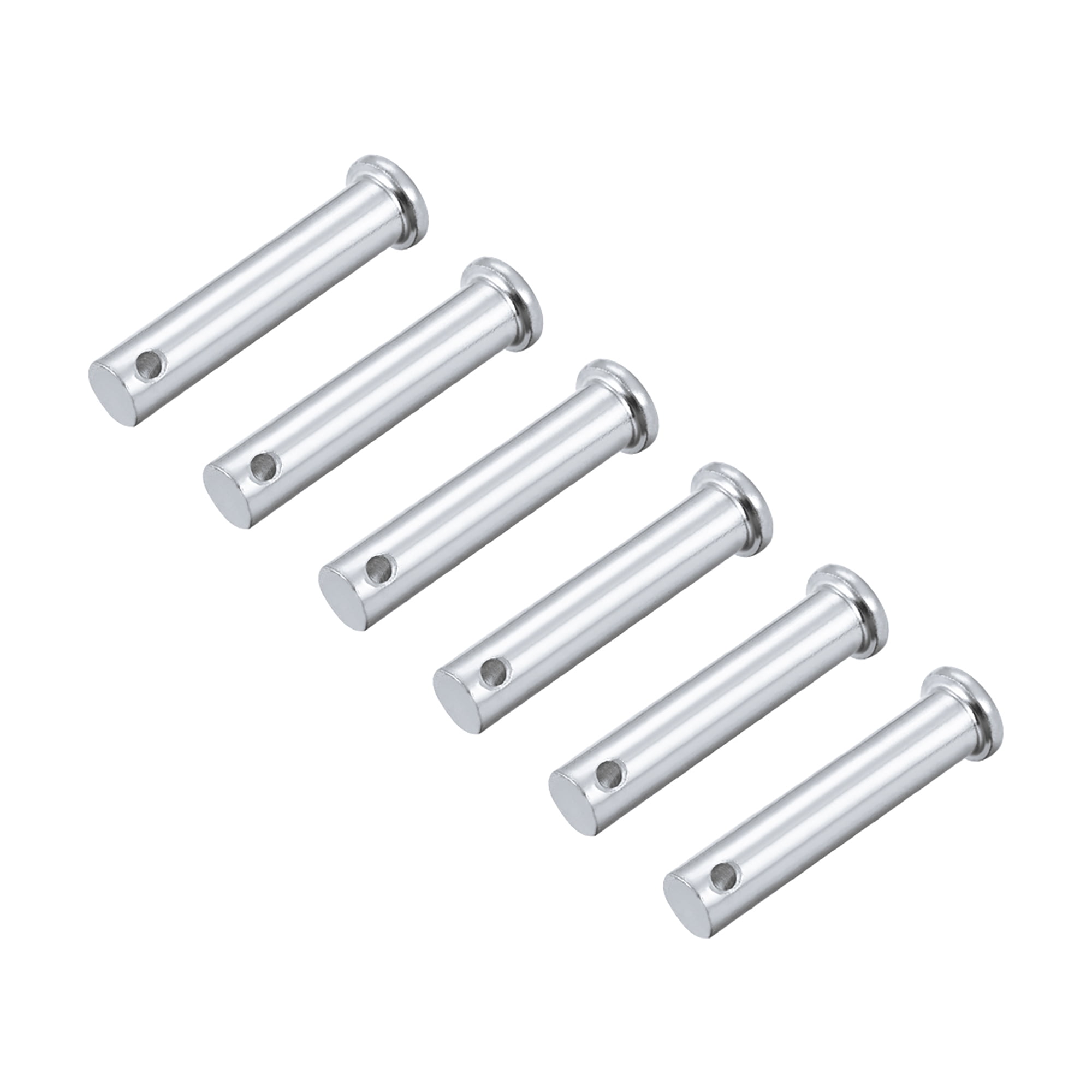 Single Hole Clevis Pins 10mm x 50mm Flat Head ZincPlating Solid Steel
