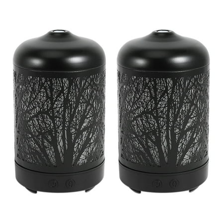 

2X Metal Tree Oil Diffuser 100Ml Diffuser Ultrasonic Aromatherapy Humidifier Cool Mist Maker US Plug
