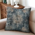 thumbnail image 6 of Ethnic Design Boho Decorative Linen Blue Carpet Pattern Throw Pillow Covers 18 X 18 Inch, Set Of 4, Linen Study Sofa Cushion Cover Indoor Living Room Home Decor, 6 of 7