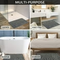 thumbnail image 3 of 1pc Soft and Comfortable Memory Foam Bath Rug with Cobblestone Embossment - Rapid Water Absorbent and Washable - Non-Slip - Perfect for Shower Room and Bathroom Accessories , Bathroom decorations, 3 of 15