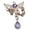 B, variant on Crystals Encrusted Wing Charm Crafting Component Sturdy Metal Materials for Fashion Creation