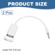 thumbnail image 2 of 2 Pcs Cable Aux a USB, Conector de Jack de Audio Aux de 3.5 mm Macho a USB 2.0 Hembra para Puerto AUX de Coche, Blanco, 2 of 6