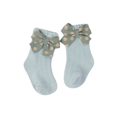 

Seyurigaoka Newborn Toddlers Baby Crew Socks Infant Girls Tube Socks with Bows