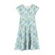 thumbnail image 4 of Vestido de verano para niña, de manga corta, con cuello redondo y estampado floral, de poliéster, con bolsillos y volantes., 4 of 5
