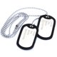 thumbnail image 1 of Collar cadena colgante 2 placas identificación perro etiqueta aleación hombres plata 690x100mm,plata 690x100mm, 1 of 4