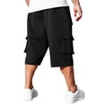 thumbnail image 6 of IAJDKMEK Men's Lightweight Breathable Loose Shorts - Stretch Elastic Waist Gym Shorts, Running Shorts for Men, Casual Sports Shorts,Black 5XL, 6 of 6