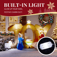 thumbnail image 3 of 7.5 FT Inflatables Nativity Scene with Built-in LED, Lighted Outdoor Christmas Decoration with JOY Sign, Waterproof Blow Up Nativity Decorations for Yard, Garden, Lawn, Party, Holiday Decor, Brown, 3 of 7