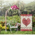thumbnail image 2 of Valentine''s Day Garden Flag 12 x 18 Double Sided, Primitive Retro Valentine Heart Love House Yard Flags Welcome Spring Outdoor Indoor Banner for Wedding Party Home Valentines Day Decorations, 2 of 5