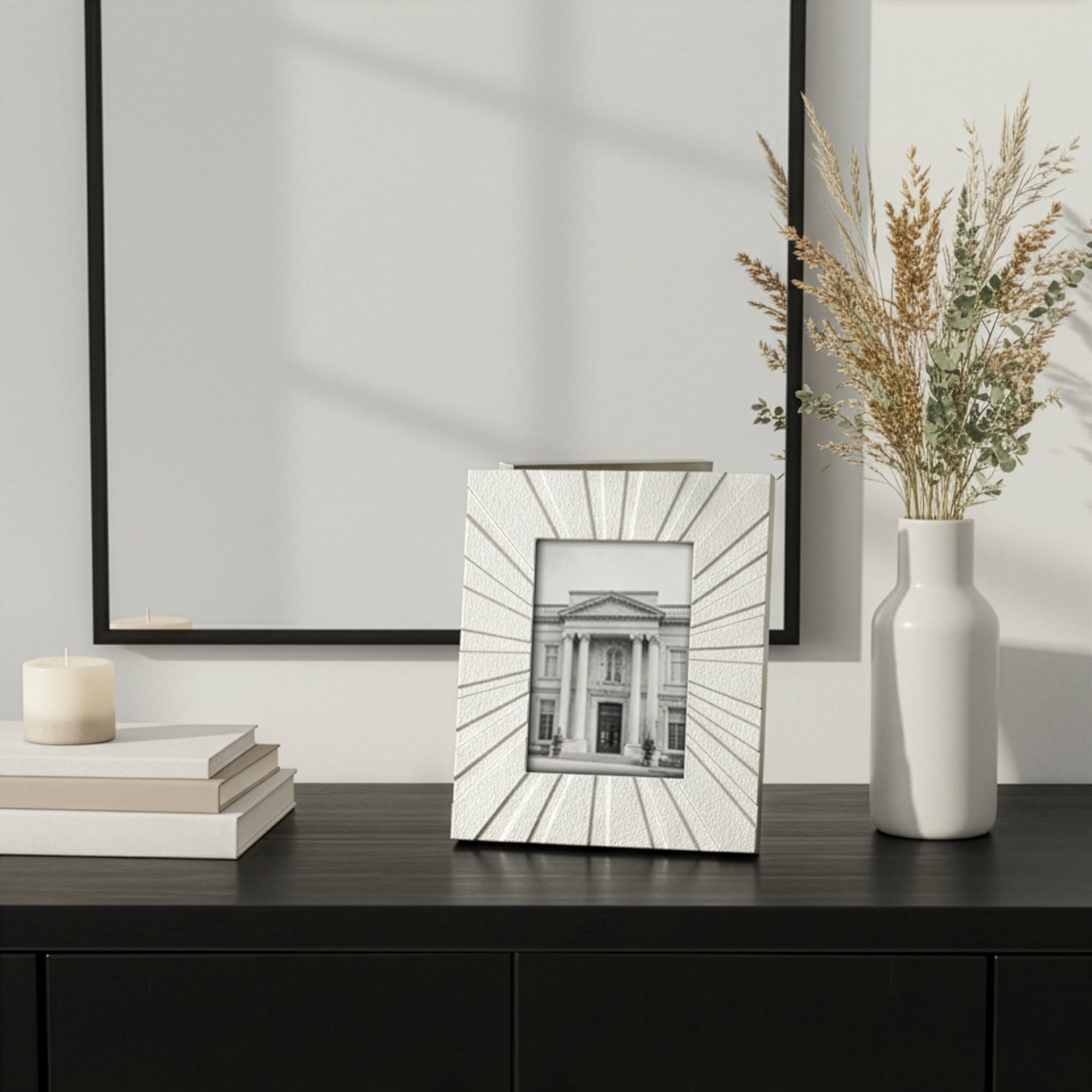 Better Homes & Gardens 4x6 Picture Frame – Silver Cast Radiant Metal Tabletop Photo Frame