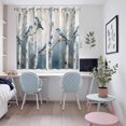 thumbnail image 5 of Spring Birds Kitchen Curtains 63 Inch Length, Grey Forest Tree Branch Oil Painting Grommet Top Bedroom Living Room Curtains, Light Filtering Cafe Curtain Drapes 2 Panels Set 104''x63'', 5 of 9