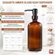 thumbnail image 3 of Dispensador de jabón GMISUN de vidrio ámbar de 500 ml con bomba de acero inoxidable, 3 of 9