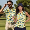 thumbnail image 2 of Aplkyhs Matching Golf Shirts for Couple Lemon Blossoms Quarter Zip His and Hers Golf Shirts Matching Quick Dry Golf Shirts for Men 4-Way Stretch Keep Cool in Hot Weather Fit Plain, 2 of 6