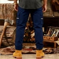 thumbnail image 6 of Men's Cargo Pant Loose Fit Casual Joggers with Multiple Pockets Summer Streetwear Navy Pant, 6 of 7