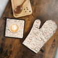 thumbnail image 5 of Shibainu and Love Kitchen Oven Mitt and Pot Holder Sets 2 Pcs for Baking, Cooking and Grilling, Heat Resistant Up To 392 °F, 5 of 7