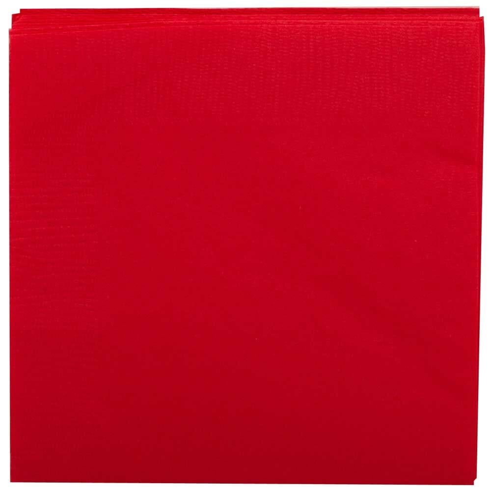JAM Paper Medium Lunch Napkins, 6 1/2 x 6 1/2, Red, 40/Pack
