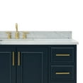 thumbnail image 4 of Ariel Stafford 49 Inch Single Rectangle Sink Vanity With Carrara White Marble Countertop W/0.75" Edge In Midnight Blue, 4 of 10
