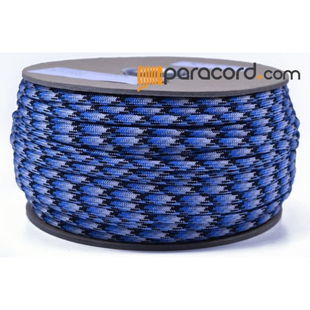 - Bored Paracord Brand 550 Type III Paracord - Blue Snake - 250 Feet Spool
