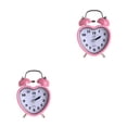 thumbnail image 1 of Reloj despertador Injueey con campana de corazón 3 pulgadas Rosa 2Conjunto, 1 of 6