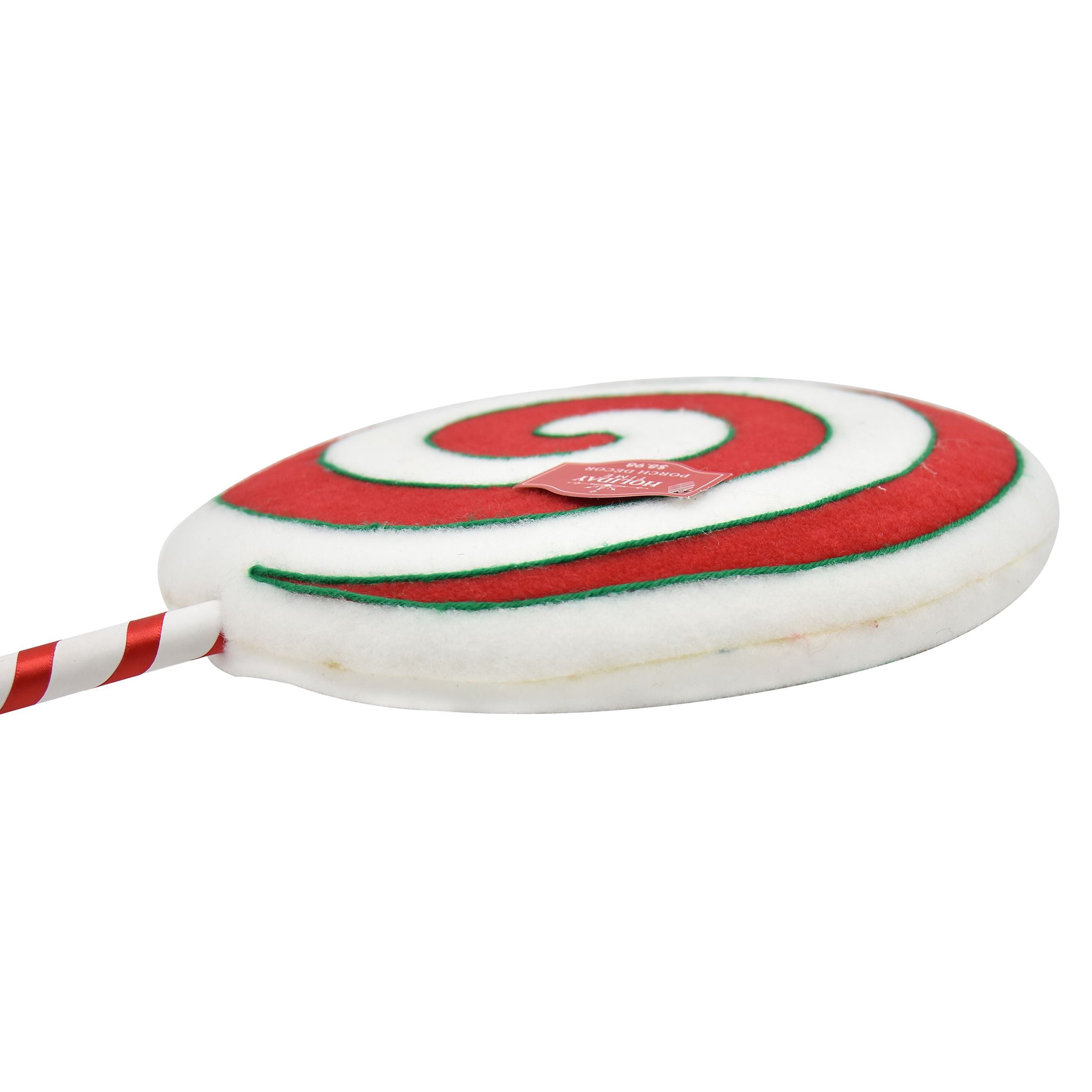 Holiday Time Jumbo Fabric Peppermint Lollipop Outdoor Decorations, 24 inch