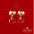 thumbnail image 6 of King of Bling's Women's Stud In 925 Yellow Sterling Silver 0.15ct Diamond Stud Men's Earrings, 6 of 12
