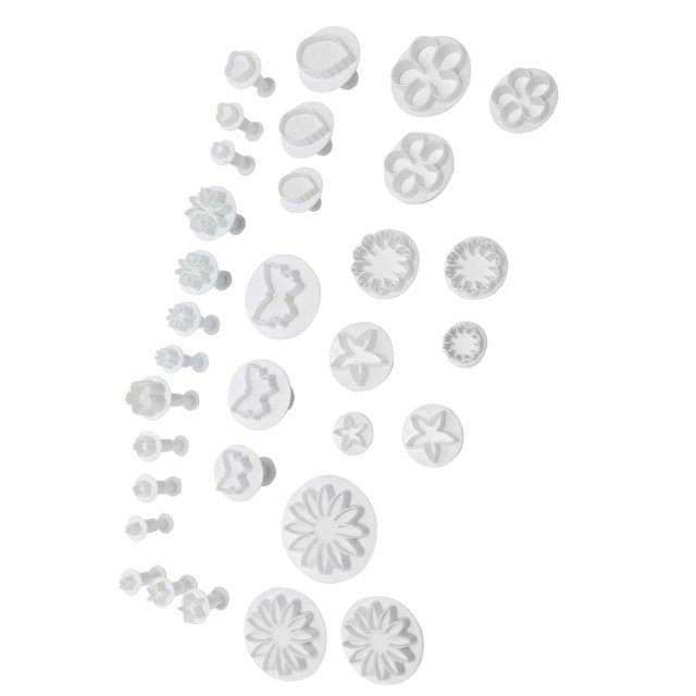 Baking Tool, Food Grade Plastic Plastic 33Pcs For As Sugar Cake Decoration Embossing Model