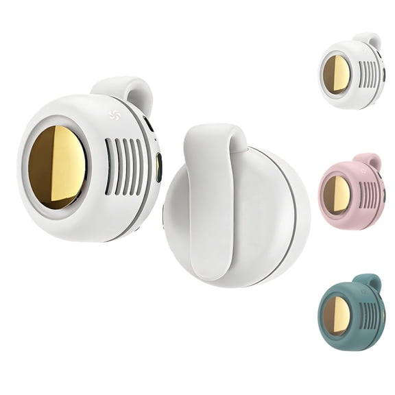 Portable Silent Mini Bladeless Electric Fan, Wearable Clip-On Design with 3 Speeds, USB Rechargeable for Travel and Office