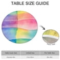 thumbnail image 6 of Colorful Watercolor Stripe Pattern Round Fitted Tablecloth with Elastic Edge,Dining Table Cover Waterproof,Outdoor Round Tablecloth for Camping,Dining,Indoor and Outdoor, 6 of 7
