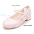 thumbnail image 2 of Cyiecw Toddler Girls Low Heel Princess Dress Shoes Glitter Flower Wedding Party Mary Jane Pumps Shoes for Kids, 2 of 7