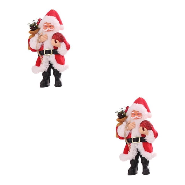 Muñeco colgante de Papá Noel Bearachild de resina rojo 2piezas