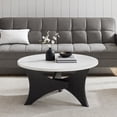 thumbnail image 4 of Manor Park Mid Century Modern 3 Leg Coffee Table, Faux White Marble, 4 of 7