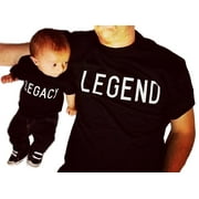 Father and Son Matching Shirts Short Sleeves Round Neck Tops Dad & Baby Clothing Set