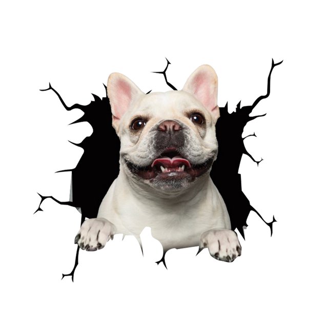 Ounissouiy Adhesivo de pared 3D para perros, pegatinas para inodoro, vista de agujero, perros vivos, baño para decoración del hogar, calcomanías de Decoración del hogar cinco Ounissouiy HA007357-05B