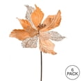 thumbnail image 3 of Vickerman 12" x 20" Rose Gold Velvet Poinsettia Mesh Artificial Christmas Spray. Includes 6 sprays per pack., 3 of 3