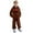 Coffee, variant on Gelikeya Boys Girls Hoodie 2 Piece Outfits Kids Rugby Graphic Print Comfortable Hoody Sweatshirts Pants Sets Fashion Sweaters 2-13Y (Coffee, 2-3 Years)