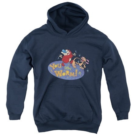 Ren And Stimpy You Filthy Worm! Unisex Youth Pull-Over Hoodie