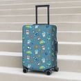 thumbnail image 6 of Hirioo Teeth Cosmonaut for Elasticity Suitcase Cover (No luggage Included) Durable Luggage Protector Fits 18-32 Inch Luggage-Small, 6 of 7