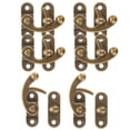 thumbnail image 4 of Dark Brown Antique Box Latch for Locking Case 6Pcs Vintage Hasp Set, 4 of 4