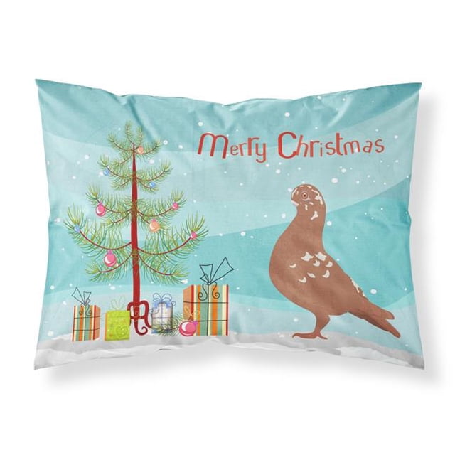 Taie d'Oreiller Standard en Tissu Hibou Africain Pigeon de Noël