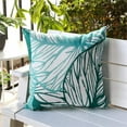 thumbnail image 2 of Homey Cozy 20" Fabric Outdoor Classic Leaves Throw Pillow in Green (Set of 2), 2 of 7