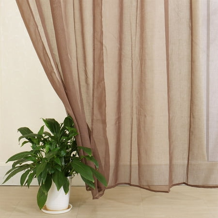 Home High Thread Rod Pocket Sheer Voile Curtain Panel Window
