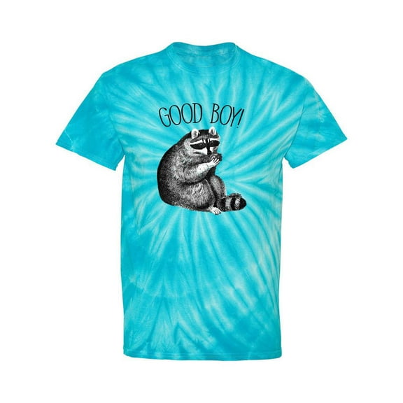 Good Boy! Raccoon Tie Dye Cyclone Men -Smartprints Designs, Male Large