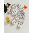 thumbnail image 4 of Wassery 2Pcs Toddler Fall Clothes for Girls Boys Baby Halloween Outfits Long Sleeve Pumpkin Print Sweatshirt + Sweatpants Set 0-3 Years, 4 of 8