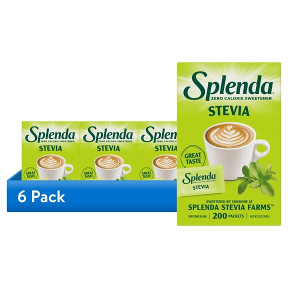 (6 pack) Splenda Stevia Sweetener Packets - 200CT