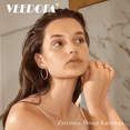 thumbnail image 7 of VEEDOFA 14K Gold Plated CZ Hoop Earrings for Women, Lightweight 20/30/40mm Hoops, 7 of 7