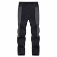 thumbnail image 4 of Cargo Pants Men Work Lined Reflective Cycling Pants Outdoor Riding Stretch Warm Casual Streetwear Trousers Black L, 4 of 9