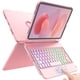 thumbnail image 1 of Funda con teclado FUWANG Touch para iPad Air 11/Air de 10,9 pulgadas, color rosa, 1 of 9