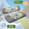 thumbnail image 5 of Yuyamidu Dragonfly Golf Cart Bench Seat Cushion Back Rest Seat Cushion Dahlia Golf Cart Seat Covers Full Set of 2 Keeps Seat Comfortable and Clean, 5 of 7