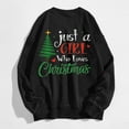 thumbnail image 4 of WEAIXIMIUNG Sweat à Capuche pour Femmes Mode de Noël Imprimé Arbre de Noël Lettre Manches Longues Col Rond, 4 of 5