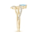 thumbnail image 3 of Angara Natural 0.55 Ct. Aquamarine with Diamond Fashion Ring in 14K Yellow Gold for Women (Ring Size: 12), 3 of 10