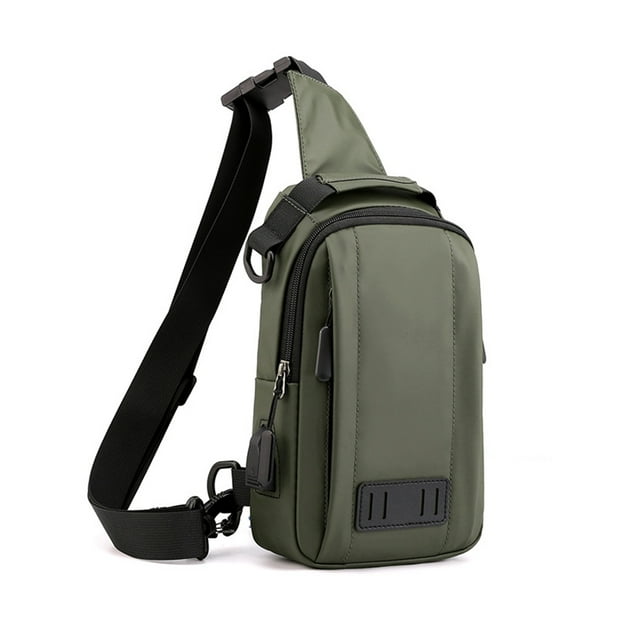 Sonducket Bolso de pecho para hombre, bolso de hombro para teléfono, paquete cruzado, hebilla de viaje, compras informales, correa ajustable, bolsillo, Envolturas para manijas de equipaje Verde Sonducket AP012392-04